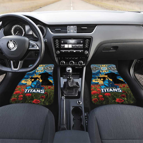 Personalised Titans Rugby ANZAC Day Car Mats Last Post Poppy We Will Remember Them