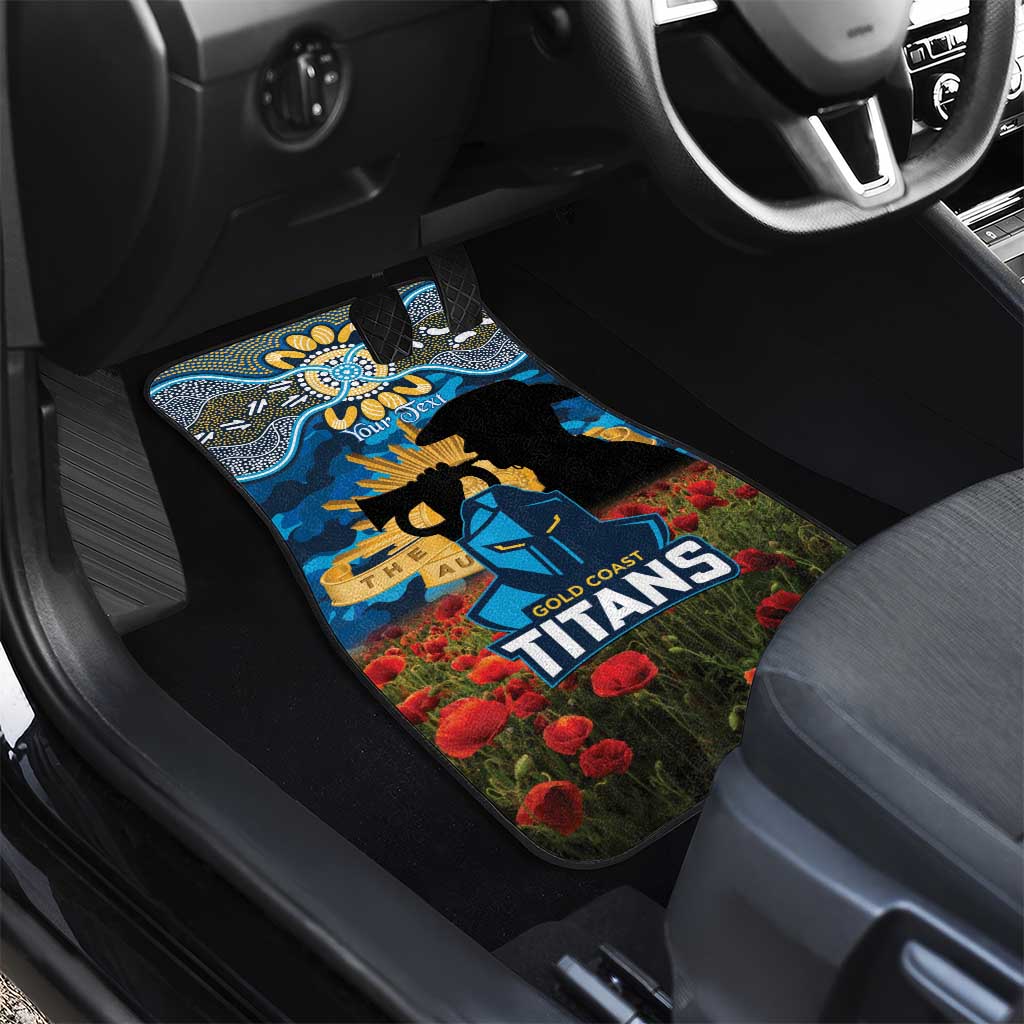 Personalised Titans Rugby ANZAC Day Car Mats Last Post Poppy We Will Remember Them