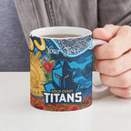 Personalised Titans Rugby ANZAC Day Ceramic Mug Last Post Poppy We Will Remember Them