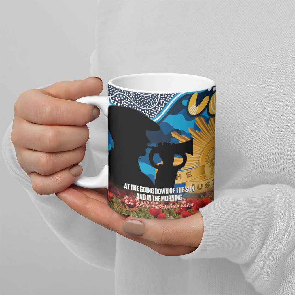 Personalised Titans Rugby ANZAC Day Ceramic Mug Last Post Poppy We Will Remember Them