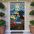 Personalised Titans Rugby ANZAC Day Door Cover Last Post Poppy We Will Remember Them