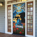 Personalised Titans Rugby ANZAC Day Door Cover Last Post Poppy We Will Remember Them
