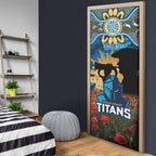 Personalised Titans Rugby ANZAC Day Door Cover Last Post Poppy We Will Remember Them
