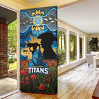 Personalised Titans Rugby ANZAC Day Door Cover Last Post Poppy We Will Remember Them