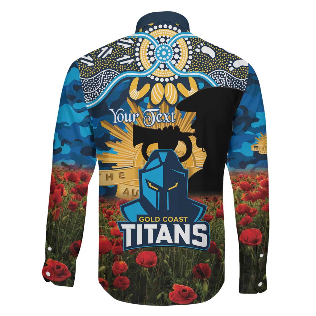 Personalised Titans Rugby ANZAC Day Family Matching Summer Maxi Dress and Hawaiian Shirt Last Post Poppy We Will Remember Them