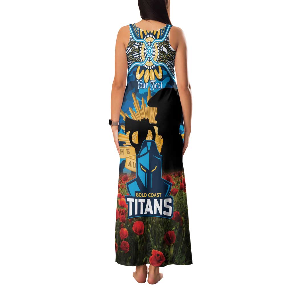 Personalised Titans Rugby ANZAC Day Family Matching Tank Maxi Dress and Hawaiian Shirt Last Post Poppy We Will Remember Them
