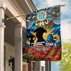 Personalised Titans Rugby ANZAC Day Garden Flag Last Post Poppy We Will Remember Them