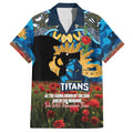 Personalised Titans Rugby ANZAC Day Hawaiian Shirt Last Post Poppy We Will Remember Them