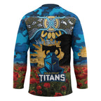 Personalised Titans Rugby ANZAC Day Hockey Jersey Last Post Poppy We Will Remember Them