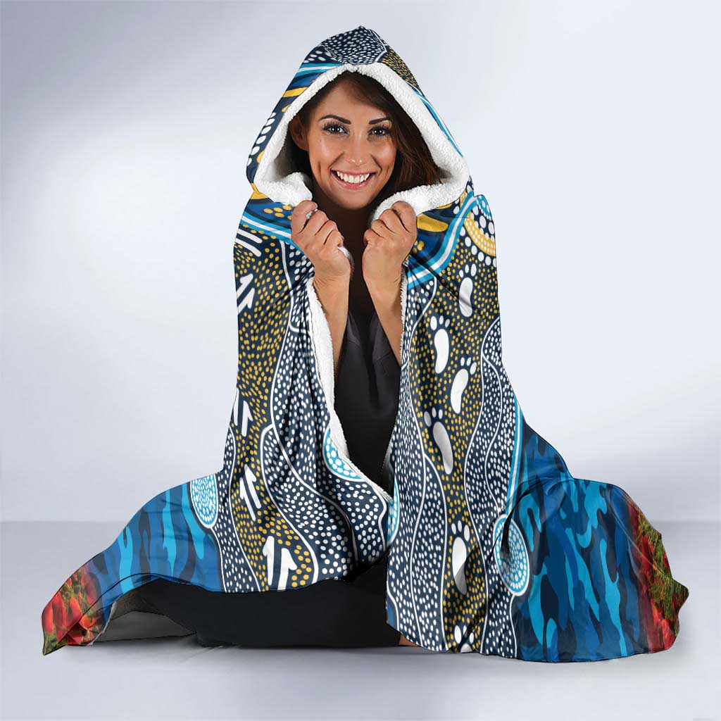 Personalised Titans Rugby ANZAC Day Hooded Blanket Last Post Poppy We Will Remember Them