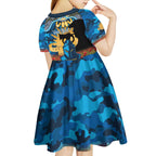 Personalised Titans Rugby ANZAC Day Kid Short Sleeve Dress Last Post Poppy We Will Remember Them