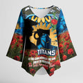Personalised Titans Rugby ANZAC Day Kimono Sleeve Blouse Last Post Poppy We Will Remember Them