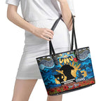 Personalised Titans Rugby ANZAC Day Leather Tote Bag Last Post Poppy We Will Remember Them