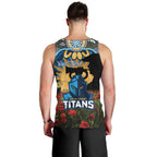 Personalised Titans Rugby ANZAC Day Men Tank Top Last Post Poppy We Will Remember Them