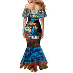 Personalised Titans Rugby ANZAC Day Mermaid Dress Last Post Poppy We Will Remember Them