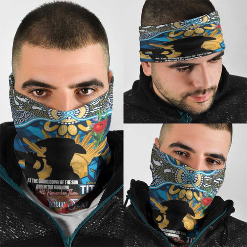 Personalised Titans Rugby ANZAC Day Neck Gaiter Last Post Poppy We Will Remember Them