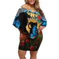Personalised Titans Rugby ANZAC Day Off Shoulder Short Dress Last Post Poppy We Will Remember Them