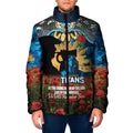 Personalised Titans Rugby ANZAC Day Padded Jacket Last Post Poppy We Will Remember Them