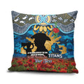 Personalised Titans Rugby ANZAC Day Pillow Cover Last Post Poppy We Will Remember Them