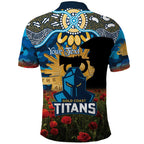 Personalised Titans Rugby ANZAC Day Polo Shirt Last Post Poppy We Will Remember Them
