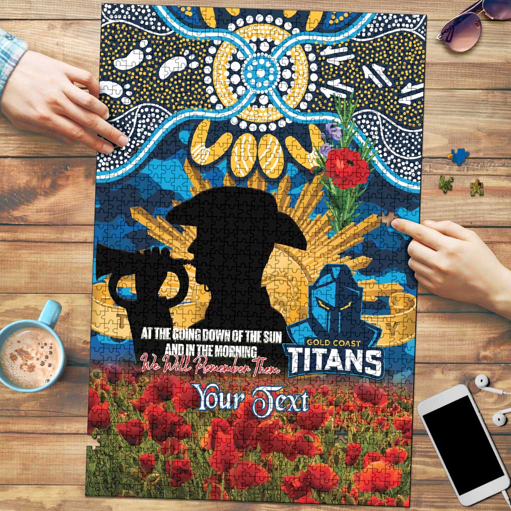 Personalised Titans Rugby ANZAC Day Puzzle Last Post Poppy We Will Remember Them
