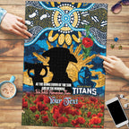 Personalised Titans Rugby ANZAC Day Puzzle Last Post Poppy We Will Remember Them