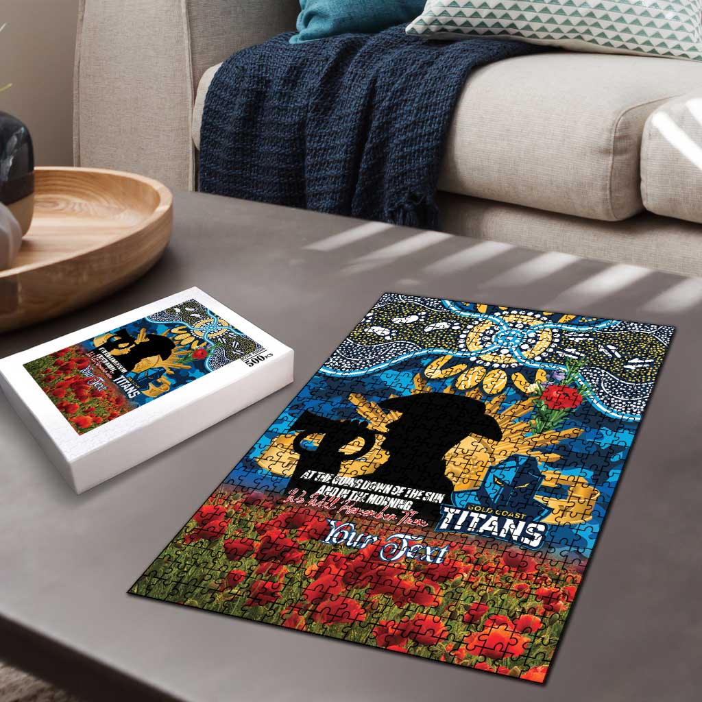 Personalised Titans Rugby ANZAC Day Puzzle Last Post Poppy We Will Remember Them
