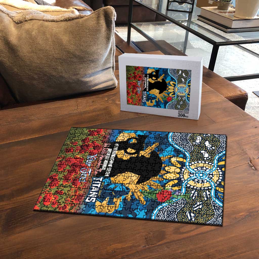 Personalised Titans Rugby ANZAC Day Puzzle Last Post Poppy We Will Remember Them