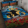 Personalised Titans Rugby ANZAC Day Quilt Bed Set Last Post Poppy We Will Remember Them