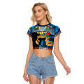 Personalised Titans Rugby ANZAC Day Raglan Cropped T Shirt Last Post Poppy We Will Remember Them