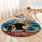 Personalised Titans Rugby ANZAC Day Round Carpet Last Post Poppy We Will Remember Them