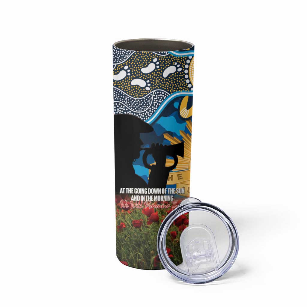 Personalised Titans Rugby ANZAC Day Skinny Tumbler Last Post Poppy We Will Remember Them