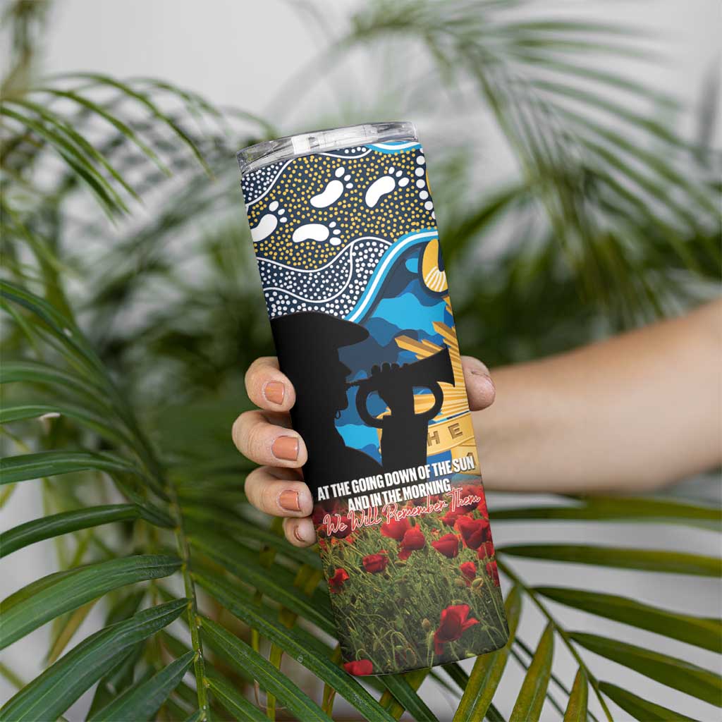 Personalised Titans Rugby ANZAC Day Skinny Tumbler Last Post Poppy We Will Remember Them