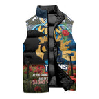 Personalised Titans Rugby ANZAC Day Sleeveless Puffer Jacket Last Post Poppy We Will Remember Them