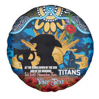 Personalised Titans Rugby ANZAC Day Spare Tire Cover Last Post Poppy We Will Remember Them