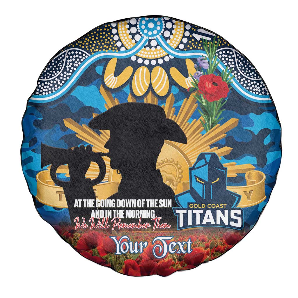 Personalised Titans Rugby ANZAC Day Spare Tire Cover Last Post Poppy We Will Remember Them