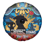 Personalised Titans Rugby ANZAC Day Spare Tire Cover Last Post Poppy We Will Remember Them