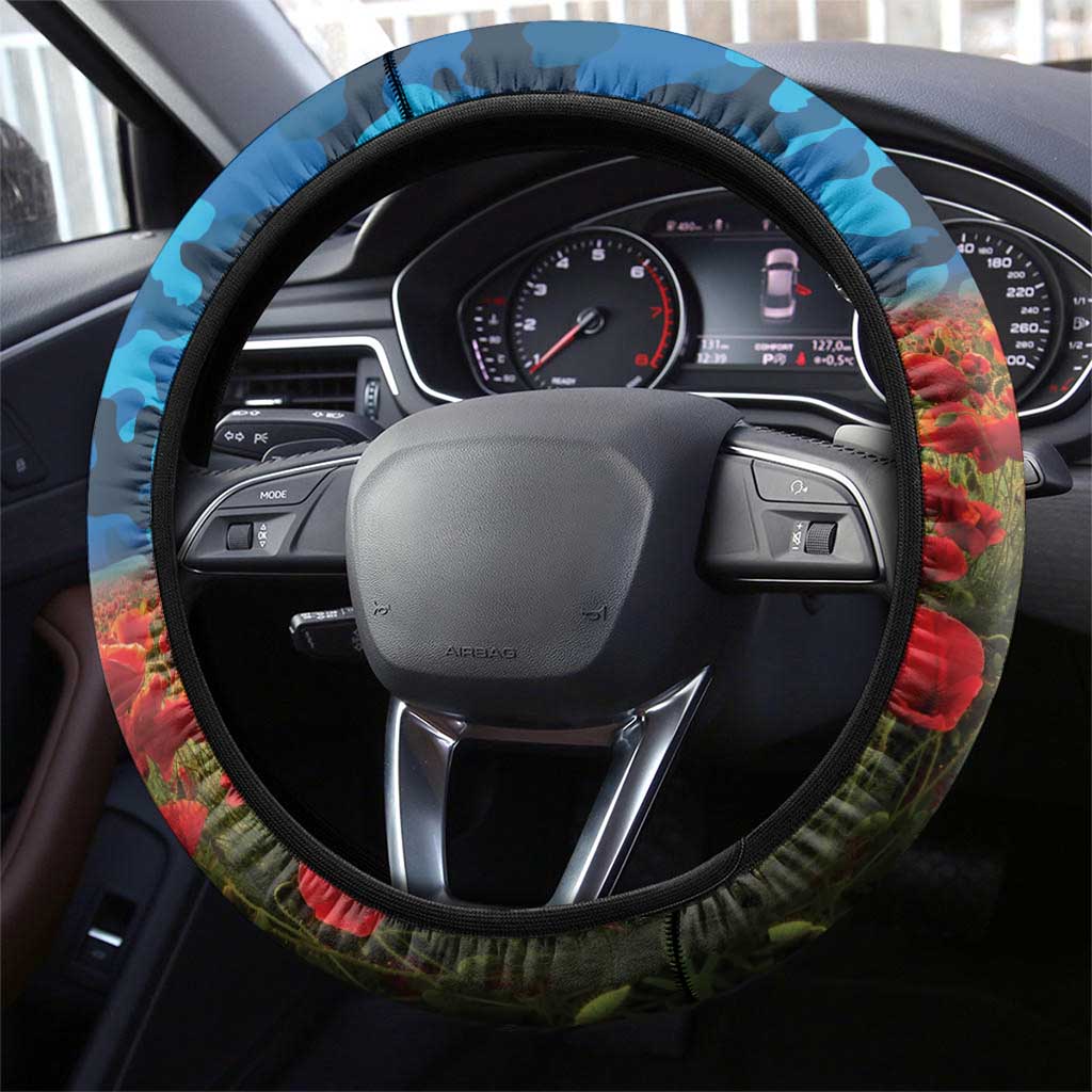 Titans Rugby ANZAC Day Steering Wheel Cover Last Post Poppy We Will Remember Them