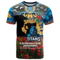 Personalised Titans Rugby ANZAC Day T Shirt Last Post Poppy We Will Remember Them