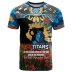 Personalised Titans Rugby ANZAC Day T Shirt Last Post Poppy We Will Remember Them