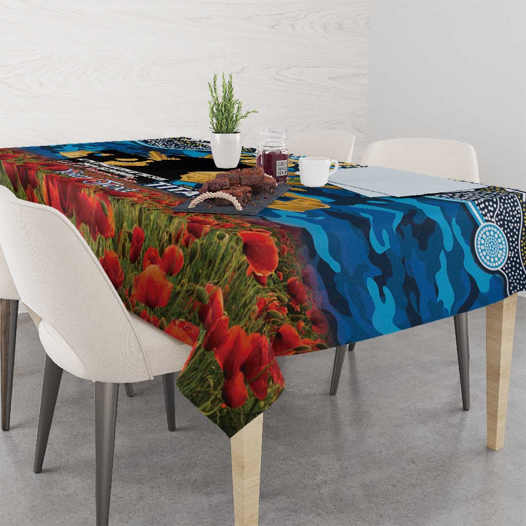 Personalised Titans Rugby ANZAC Day Tablecloth Last Post Poppy We Will Remember Them