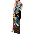 Personalised Titans Rugby ANZAC Day Tank Maxi Dress Last Post Poppy We Will Remember Them