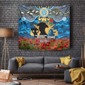 Personalised Titans Rugby ANZAC Day Tapestry Last Post Poppy We Will Remember Them