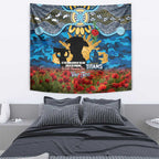 Personalised Titans Rugby ANZAC Day Tapestry Last Post Poppy We Will Remember Them