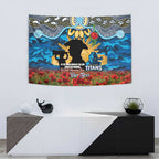 Personalised Titans Rugby ANZAC Day Tapestry Last Post Poppy We Will Remember Them