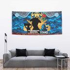 Personalised Titans Rugby ANZAC Day Tapestry Last Post Poppy We Will Remember Them
