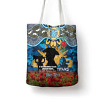 Personalised Titans Rugby ANZAC Day Tote Bag Last Post Poppy We Will Remember Them