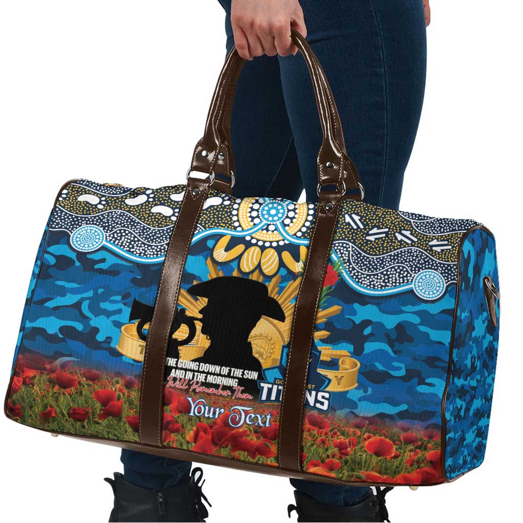 Personalised Titans Rugby ANZAC Day Travel Bag Last Post Poppy We Will Remember Them