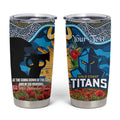 Personalised Titans Rugby ANZAC Day Tumbler Cup Last Post Poppy We Will Remember Them