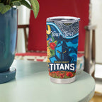 Personalised Titans Rugby ANZAC Day Tumbler Cup Last Post Poppy We Will Remember Them